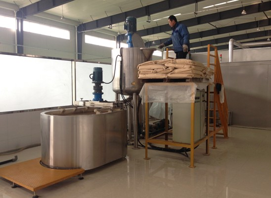 Lift type paint mixer equipment for lost foam casting refractory coating